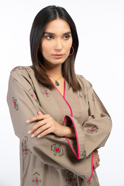 Embroidered Cambric Kurti