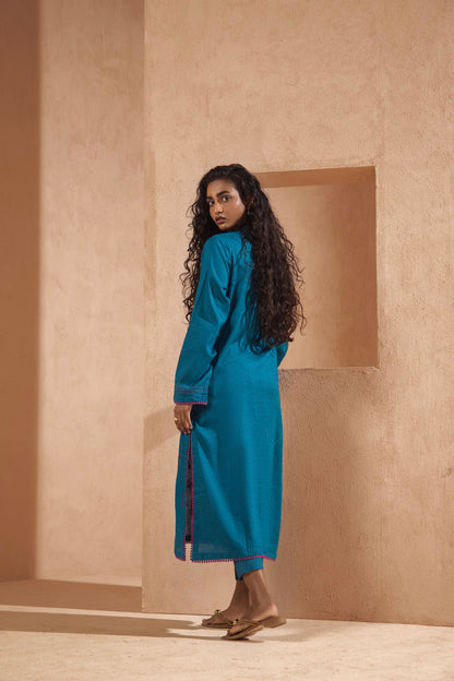Dyed Embroidered Kurti