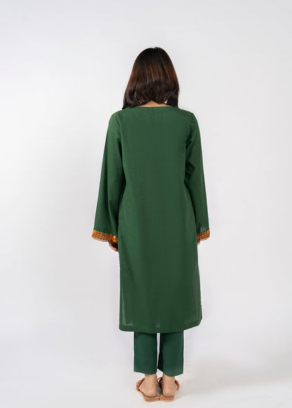 Dyed Embroidered Lawn Kurti
