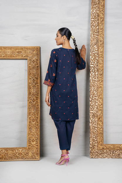 2 Pc Embroidered Cambric Outfit