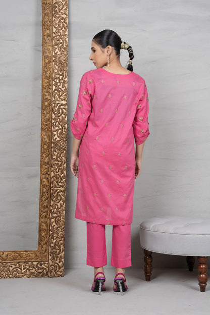 2 Pc Embroidered Cambric Outfit