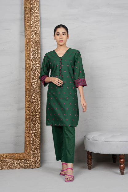 2 Pc Embroidered Cambric Outfit