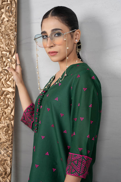 2 Pc Embroidered Cambric Outfit