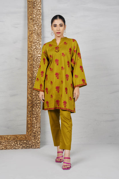 2 Pc Embroidered Cambric Outfit