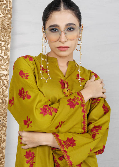 2 Pc Embroidered Cambric Outfit