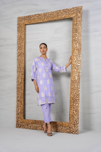 2 Pc Embroidered Cambric Outfit