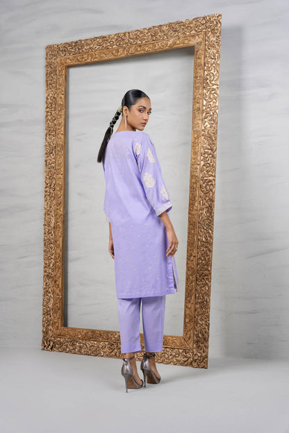 2 Pc Embroidered Cambric Outfit