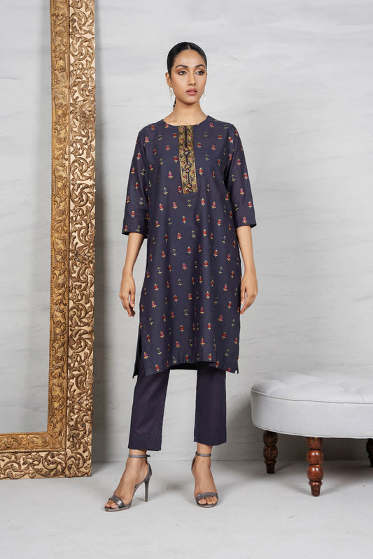 2 Pc Embroidered Cambric Outfit