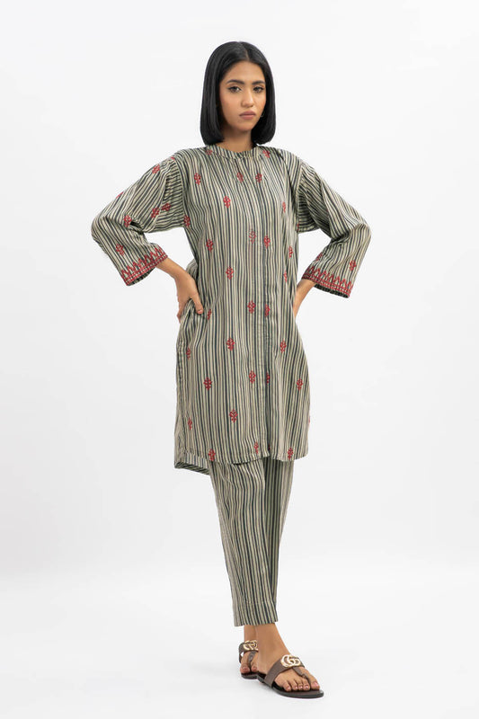 2 Pc Embroidered Yarn Dyed Outfit
