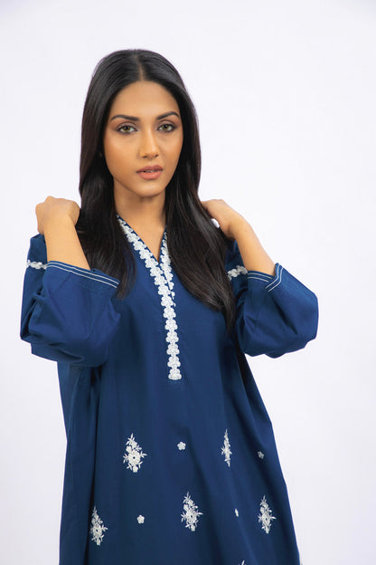 2 Pc Embroidered Cambric Outfit