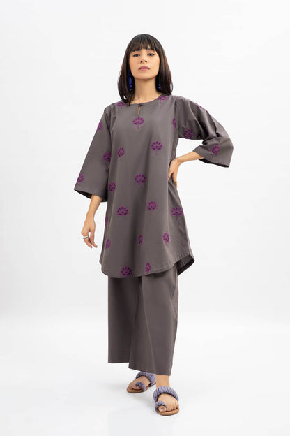 2 Pc Embroidered Cambric Outfit