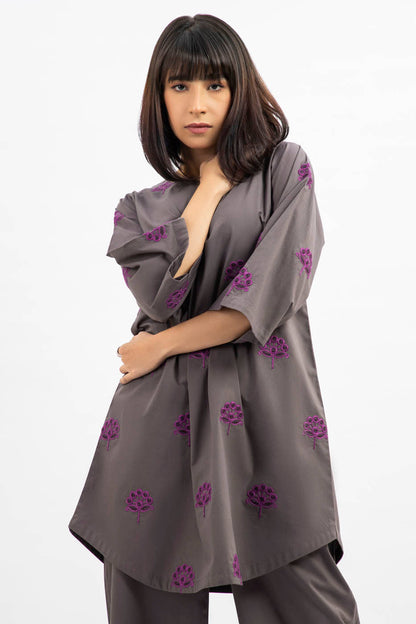 2 Pc Embroidered Cambric Outfit