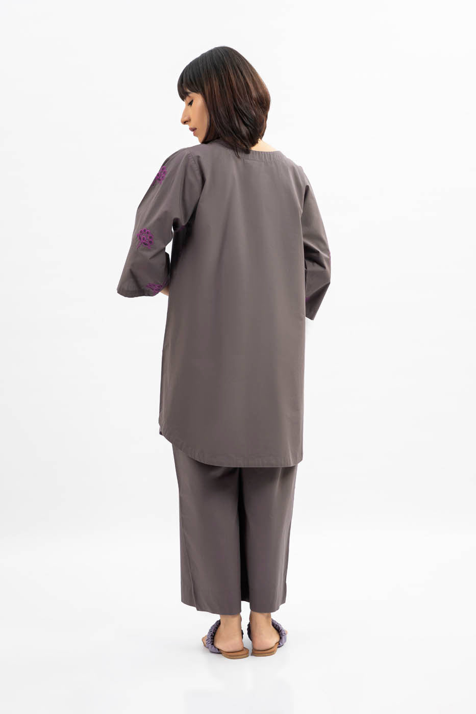 2 Pc Embroidered Cambric Outfit