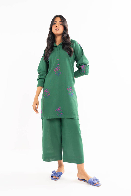 2 Pc Embroidered Khaddar Outfit