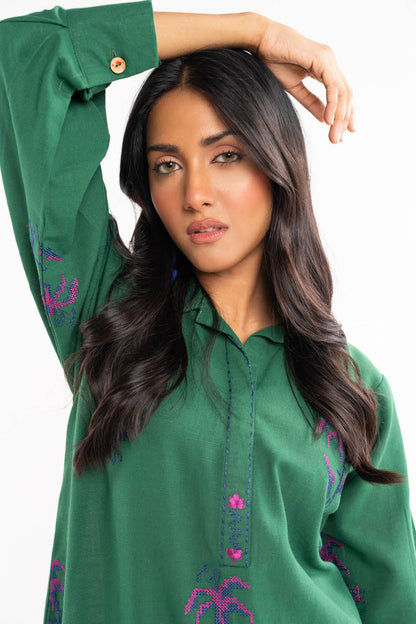 2 Pc Embroidered Khaddar Outfit