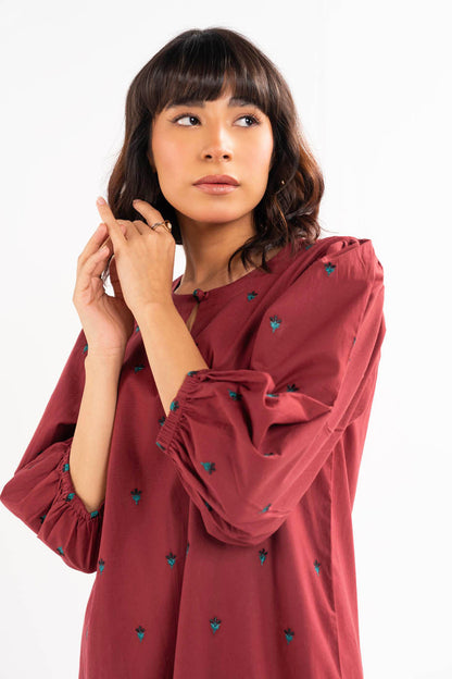 2 Pc Embroidered Cambric Outfit