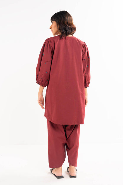 2 Pc Embroidered Cambric Outfit