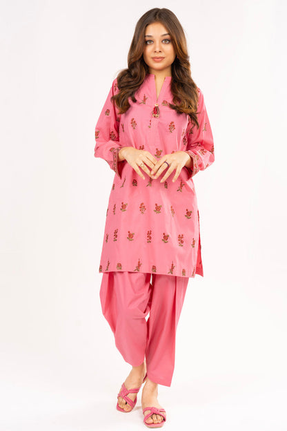 2 Pc Embroidered Cambric Outfit