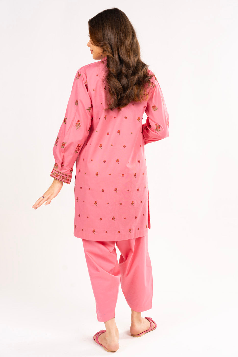 2 Pc Embroidered Cambric Outfit