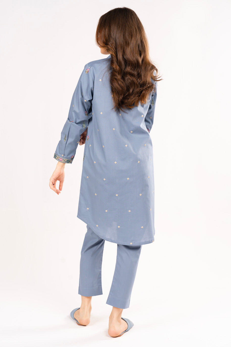 2 Pc Embroidered Cambric Outfit