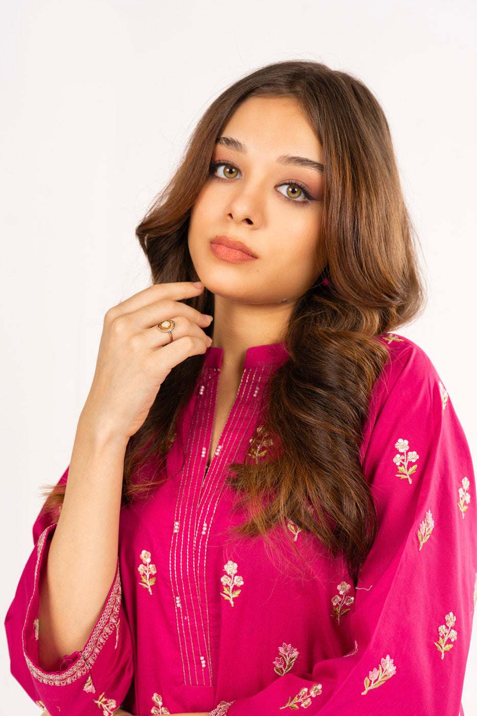 2 Pc Embroidered Jacquard Outfit