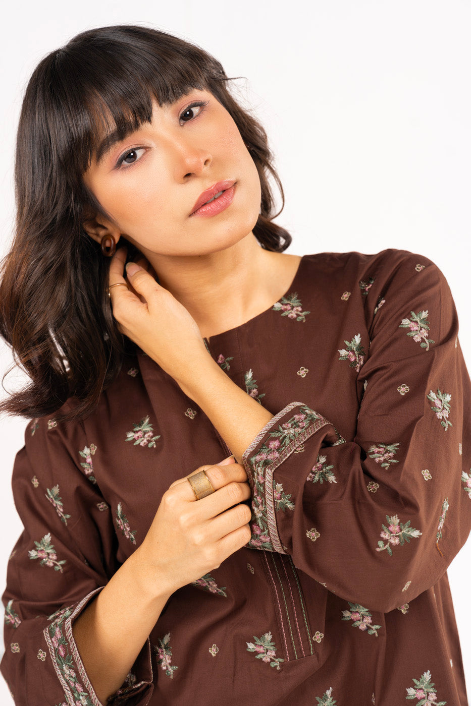 2 Pc Embroidered Cambric Outfit