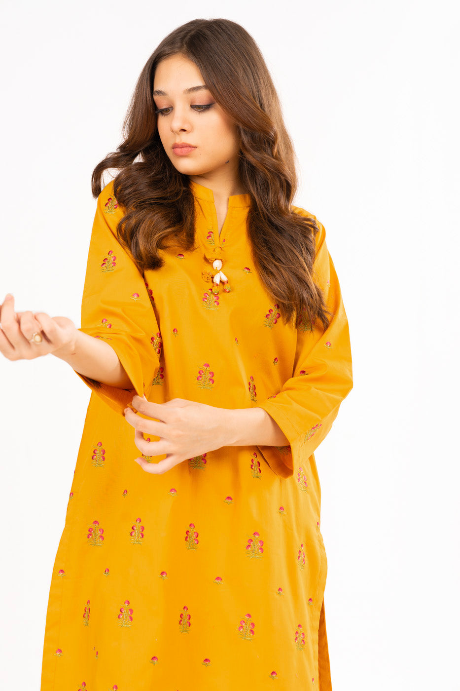 2 Pc Embroidered Cambric Outfit