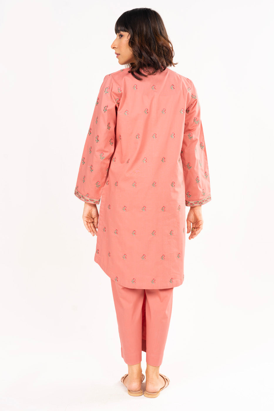 2 Pc Embroidered Cambric Outfit