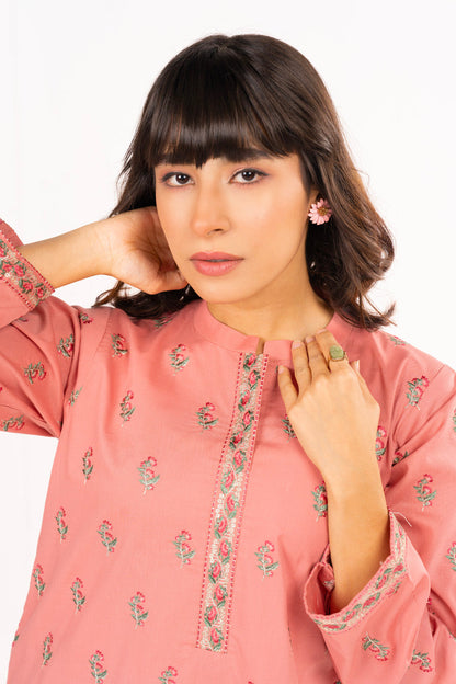 2 Pc Embroidered Cambric Outfit