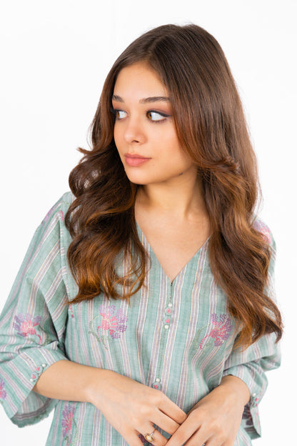 2 Pc Dyed Embroidered Outfit