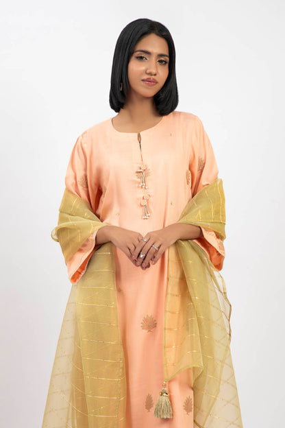 3 Pc Raw Silk Outfit