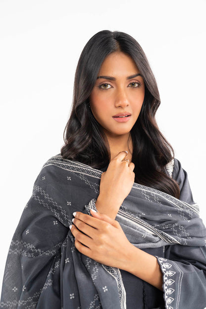 3 Pc Embroidered Khaddar Outfit
