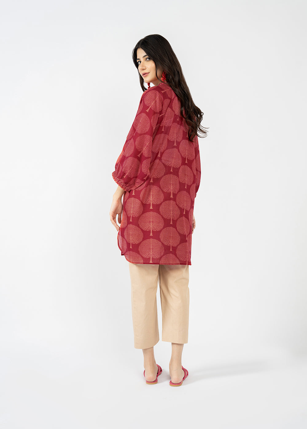Printed Slub Lawn Kurti
