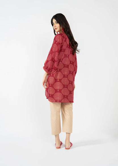Printed Slub Lawn Kurti