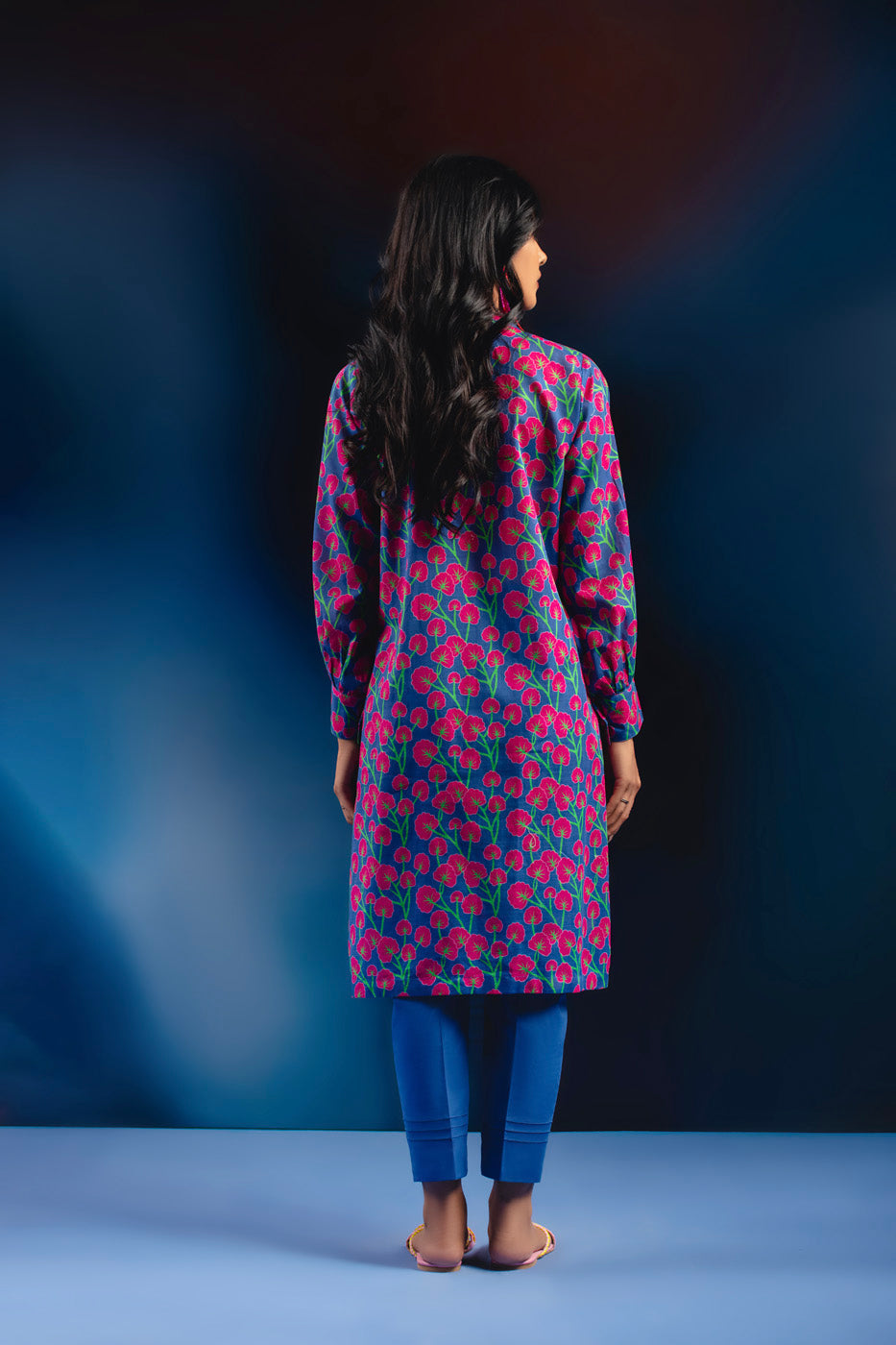 Printed Slub Lawn Kurti