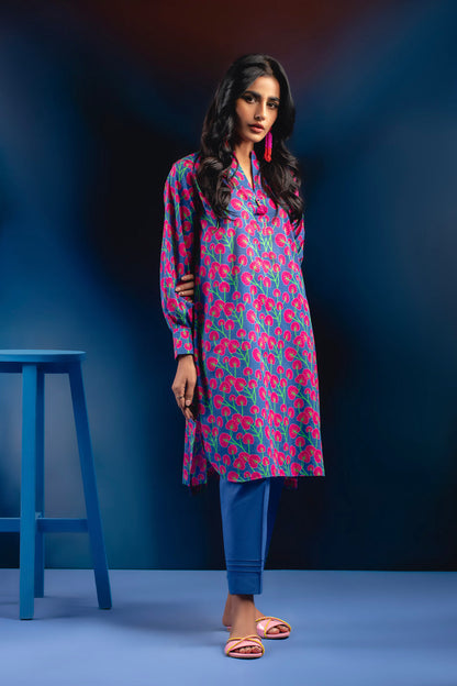 Printed Slub Lawn Kurti