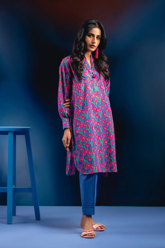 Printed Slub Lawn Kurti