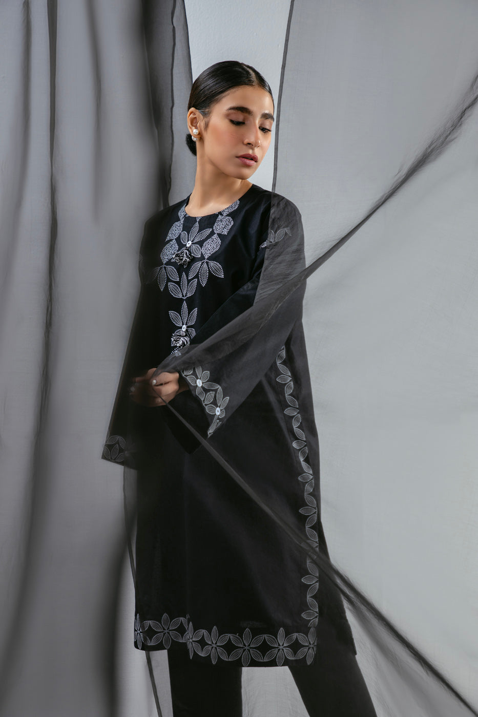 Printed Dobby Kurti