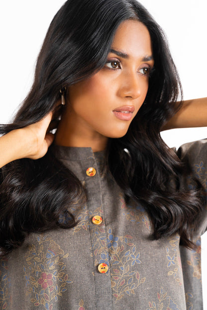 2 Pc Printed Karandi Outfit