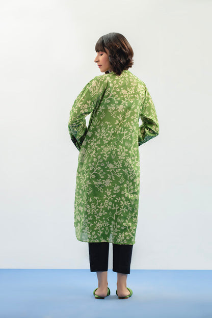 Printed Embroidered Lawn Kurti