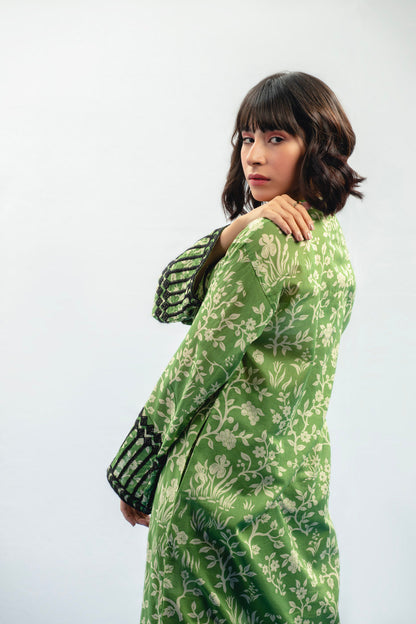 Printed Embroidered Lawn Kurti