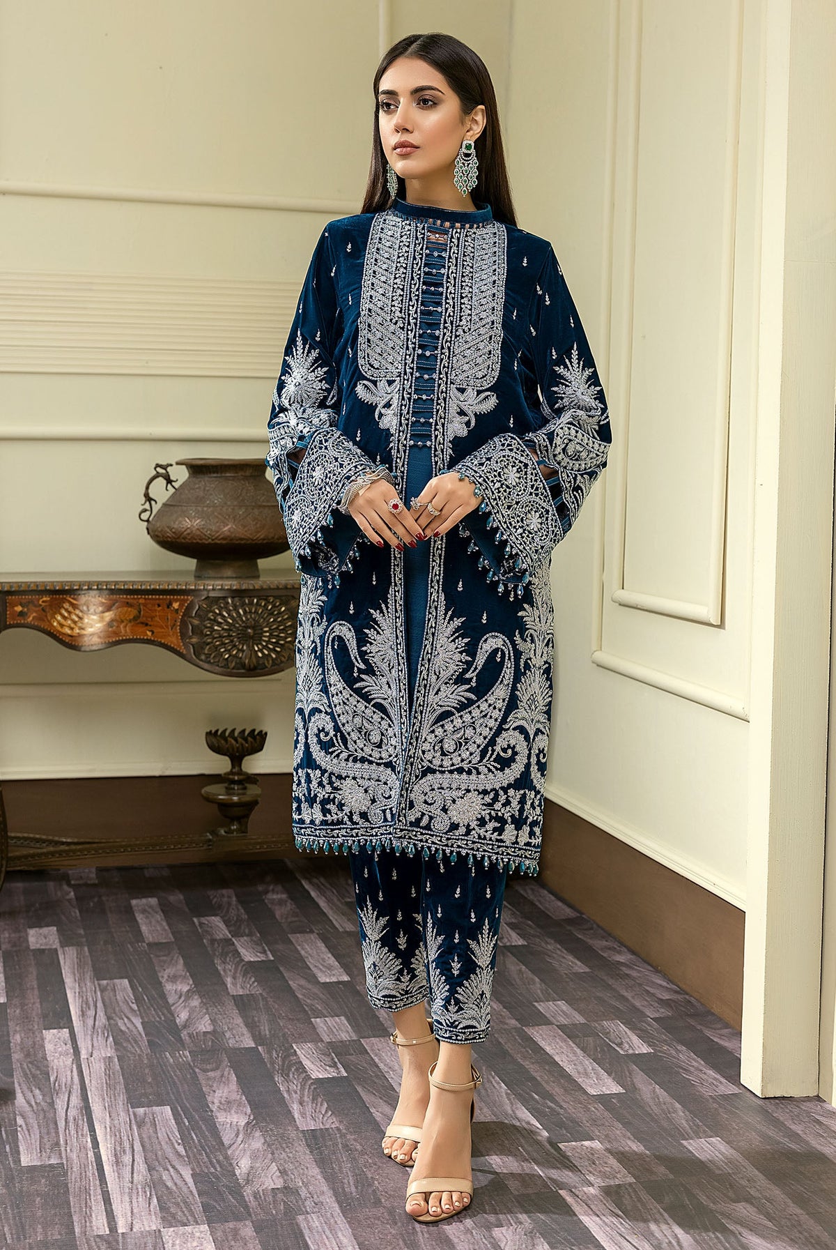 Adan's Libas - Cold Slib-B - Embroidered Velvet 3PC