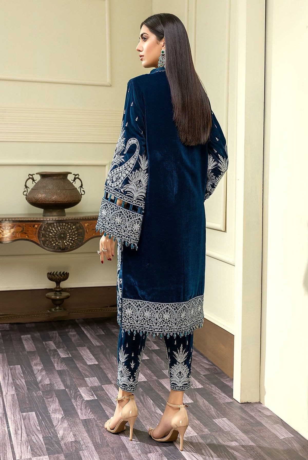 Adan's Libas - Cold Slib-B - Embroidered Velvet 3PC