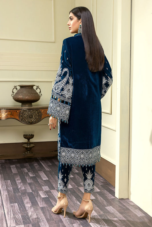 Adan's Libas - Cold Slib-B - Embroidered Velvet 3PC