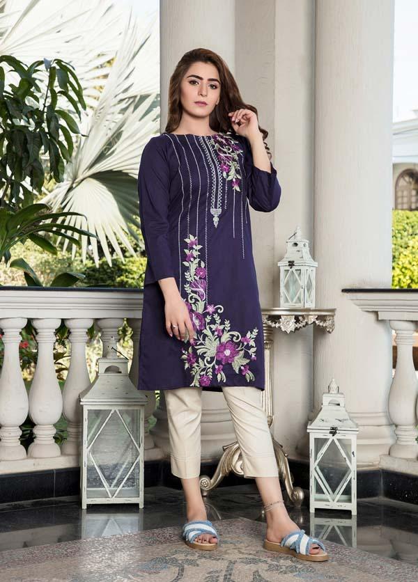 Adan's Libas - Croton - Embroidered Lawn Kurti