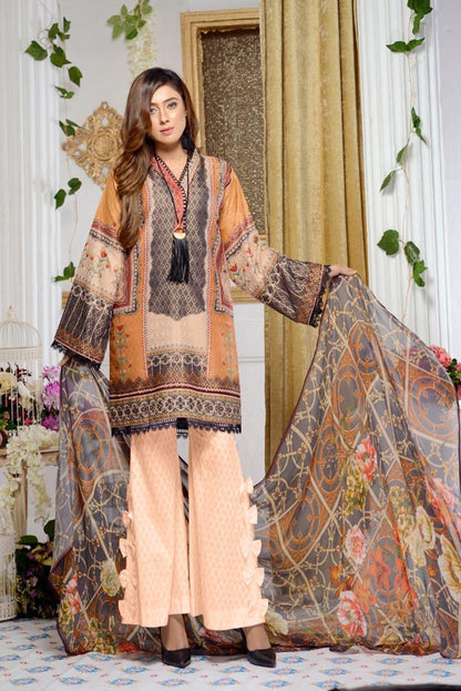 Adan's Libas - Columbine - Digital Printed Jacquard Lawn