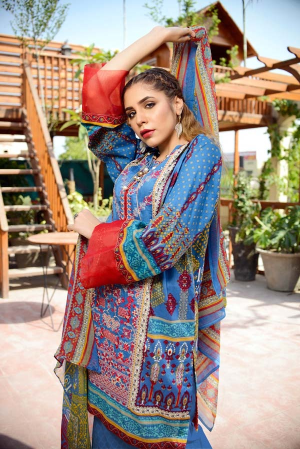Adan's Libas - Endura Emerald - Printed and Embroidered Lawn