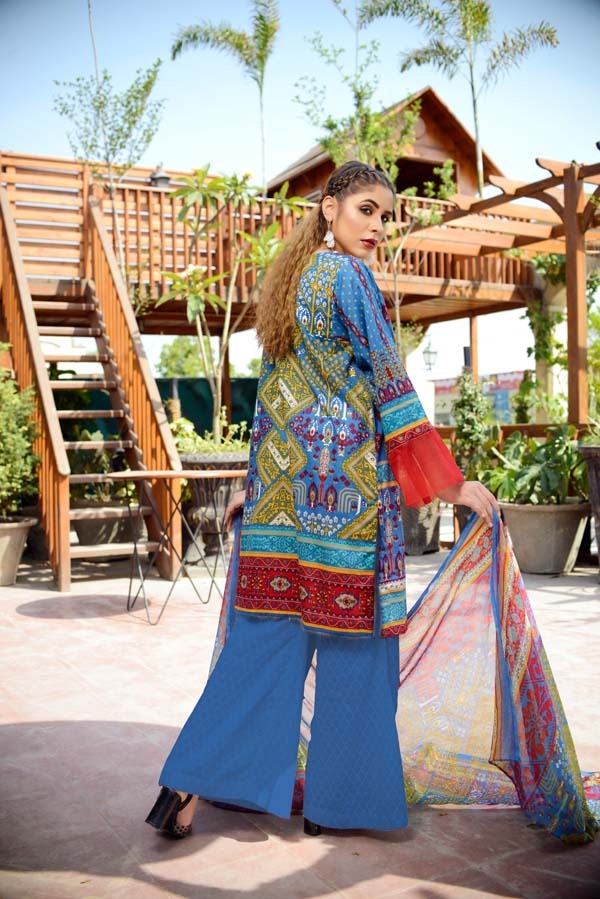 Adan's Libas - Endura Emerald - Printed and Embroidered Lawn