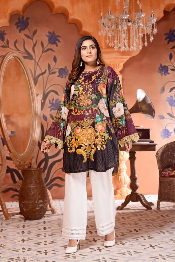 Adan's Libas - Crism Lenon - Digital Mesuri Lawn Unstitch Shirt
