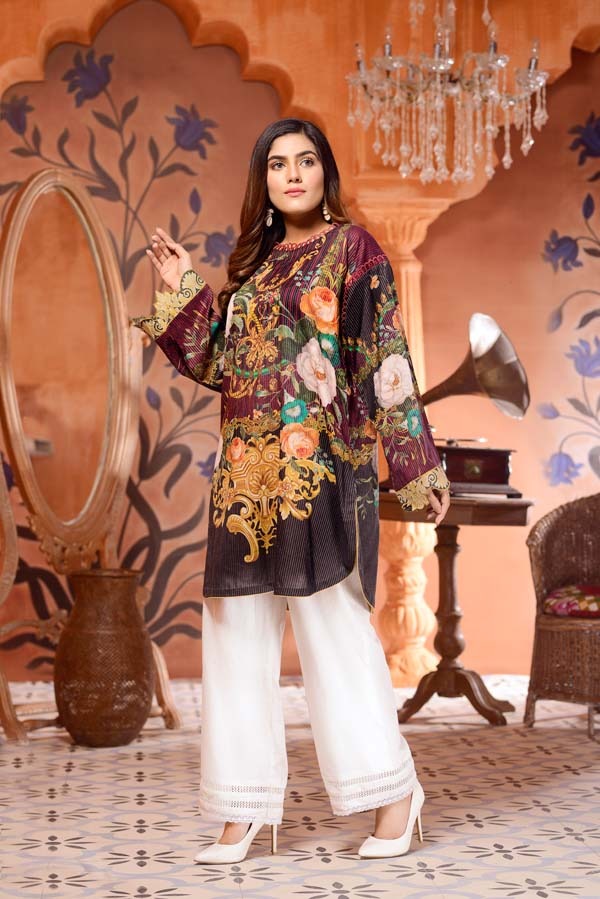 Adan's Libas - Crism Lenon - Digital Mesuri Lawn Unstitch Shirt